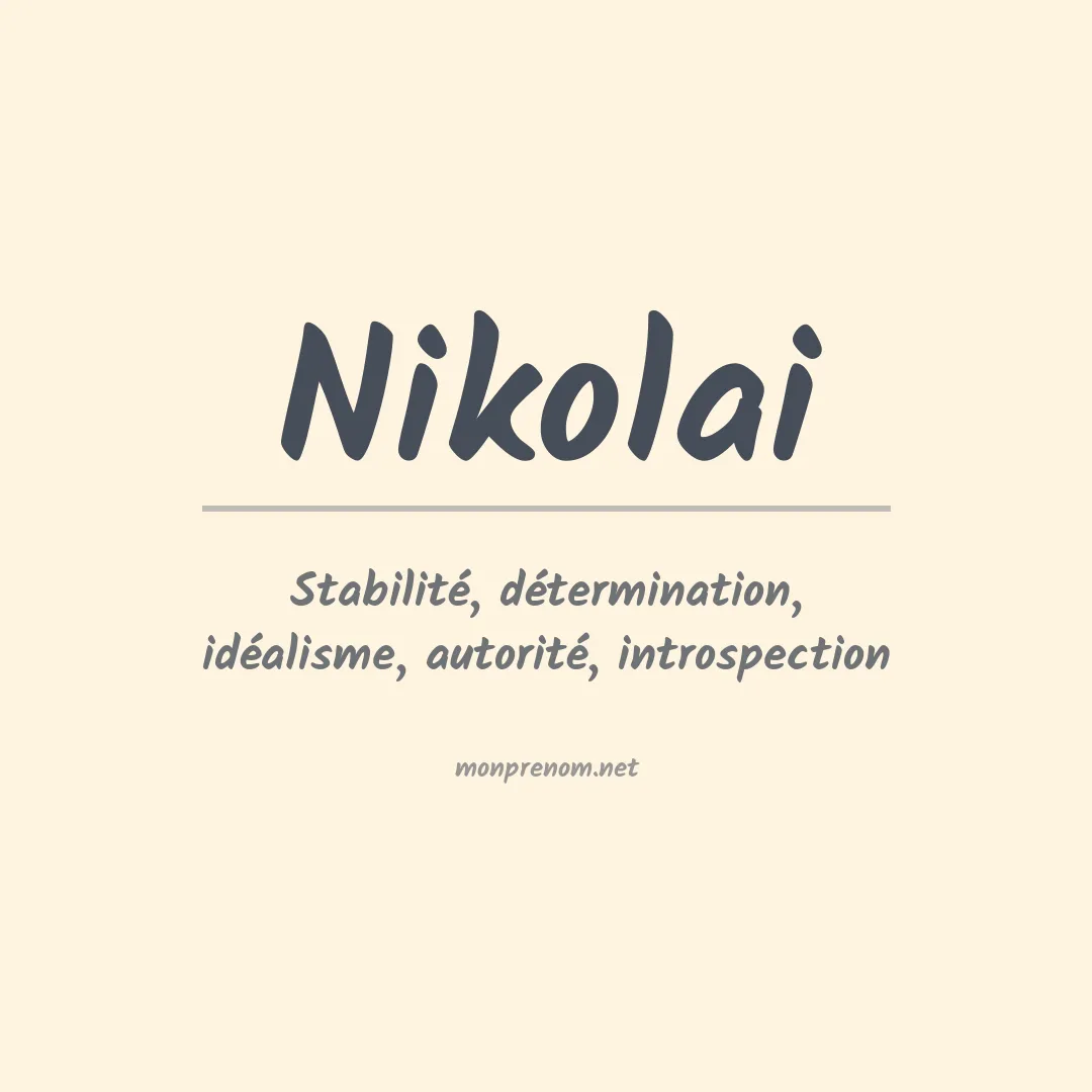 Prénom Nikolai
