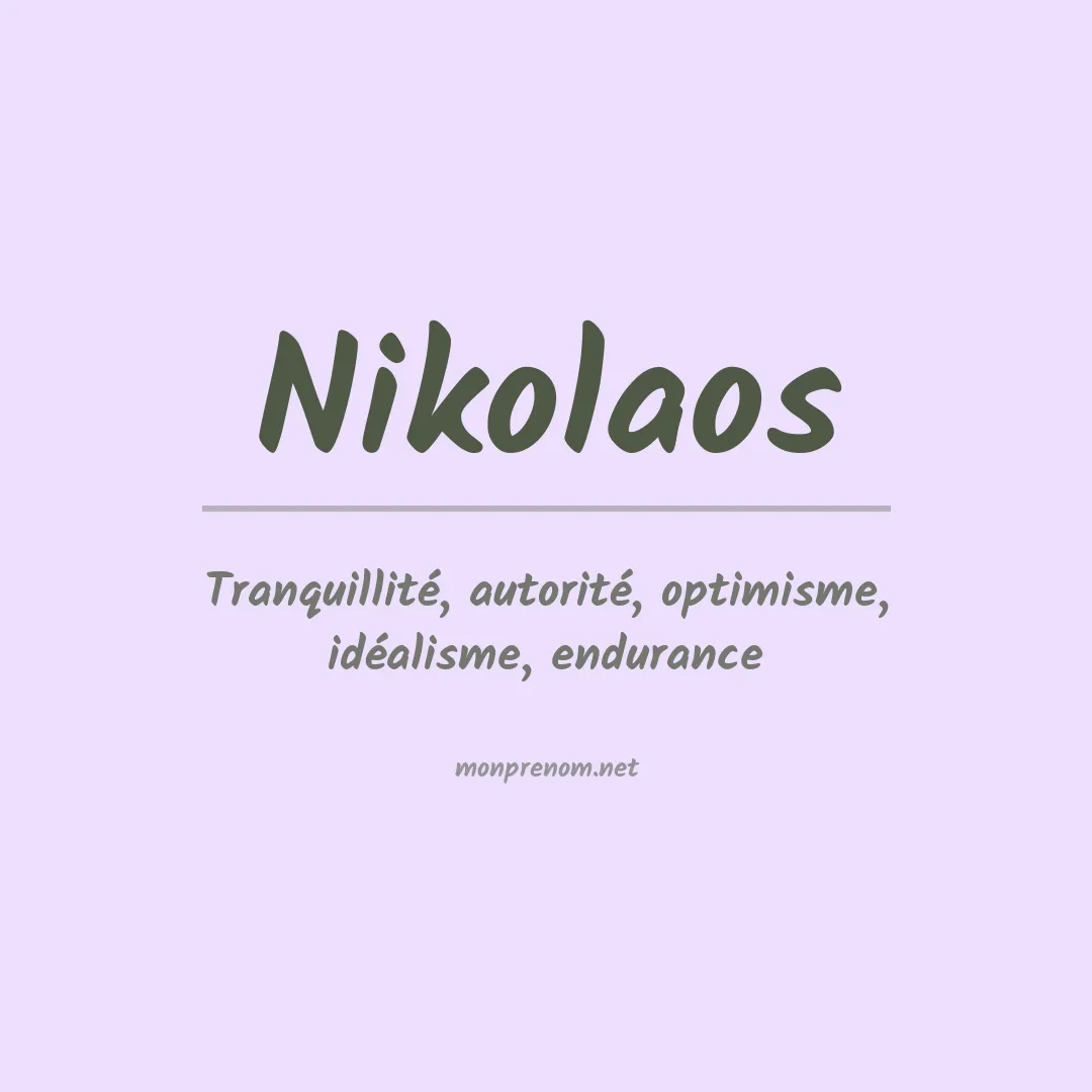 Signification du prénom Nikolaos