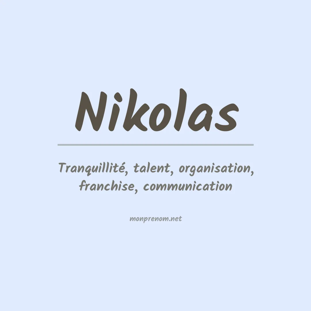 Prénom Nikolas