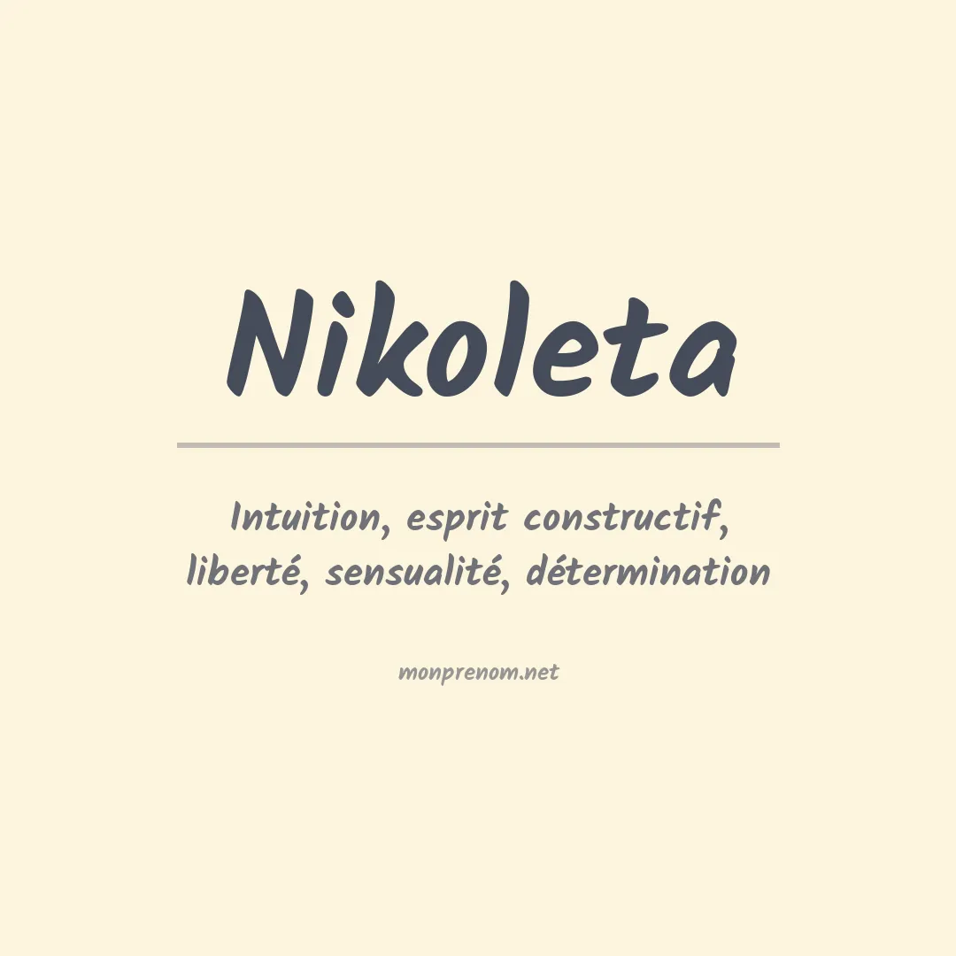 Prénom Nikoleta