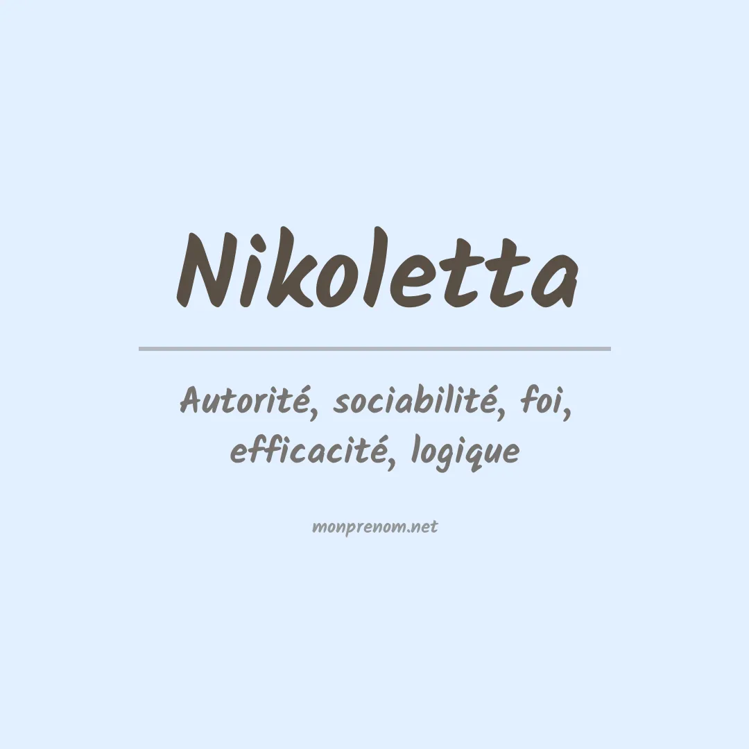 Signification du prénom Nikoletta