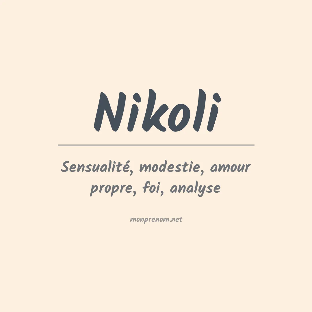 Prénom Nikoli