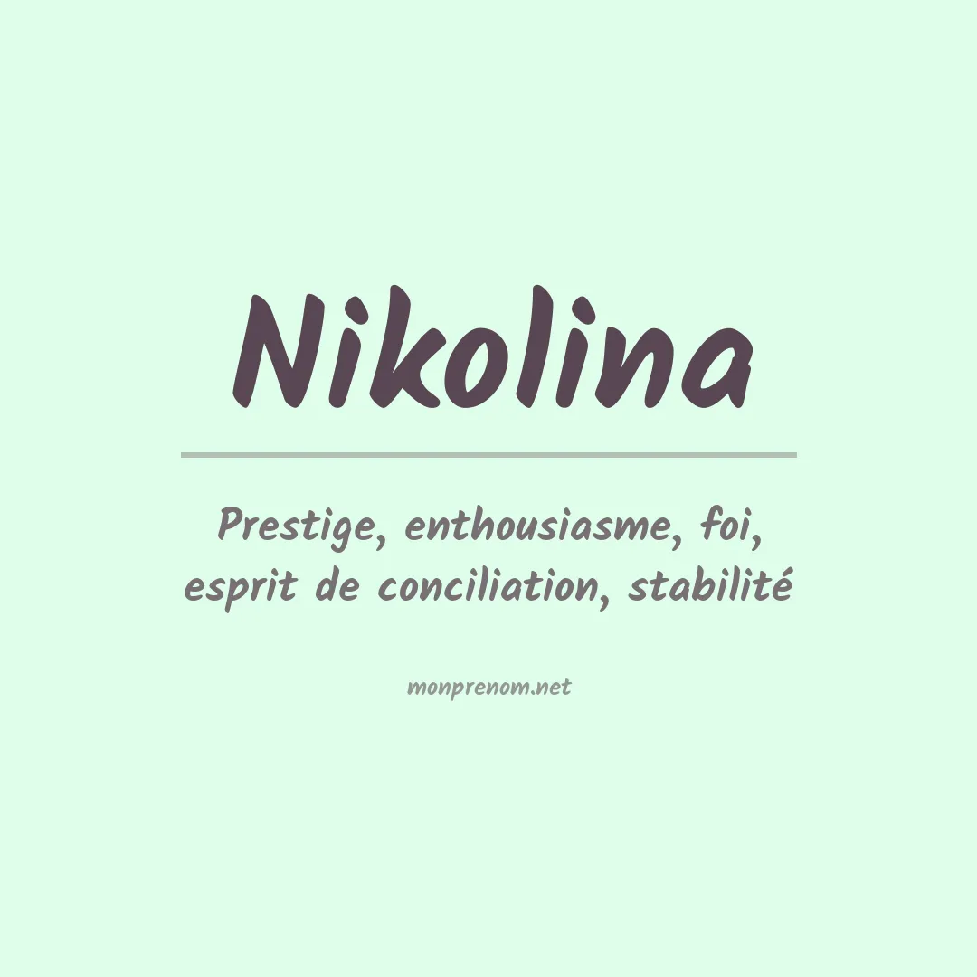 Signification du prénom Nikolina