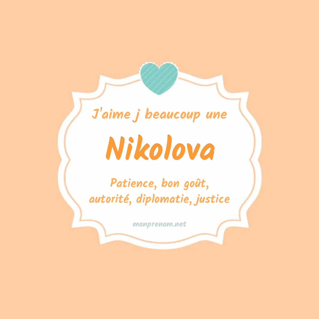 J'aime beaucoup Nikolova