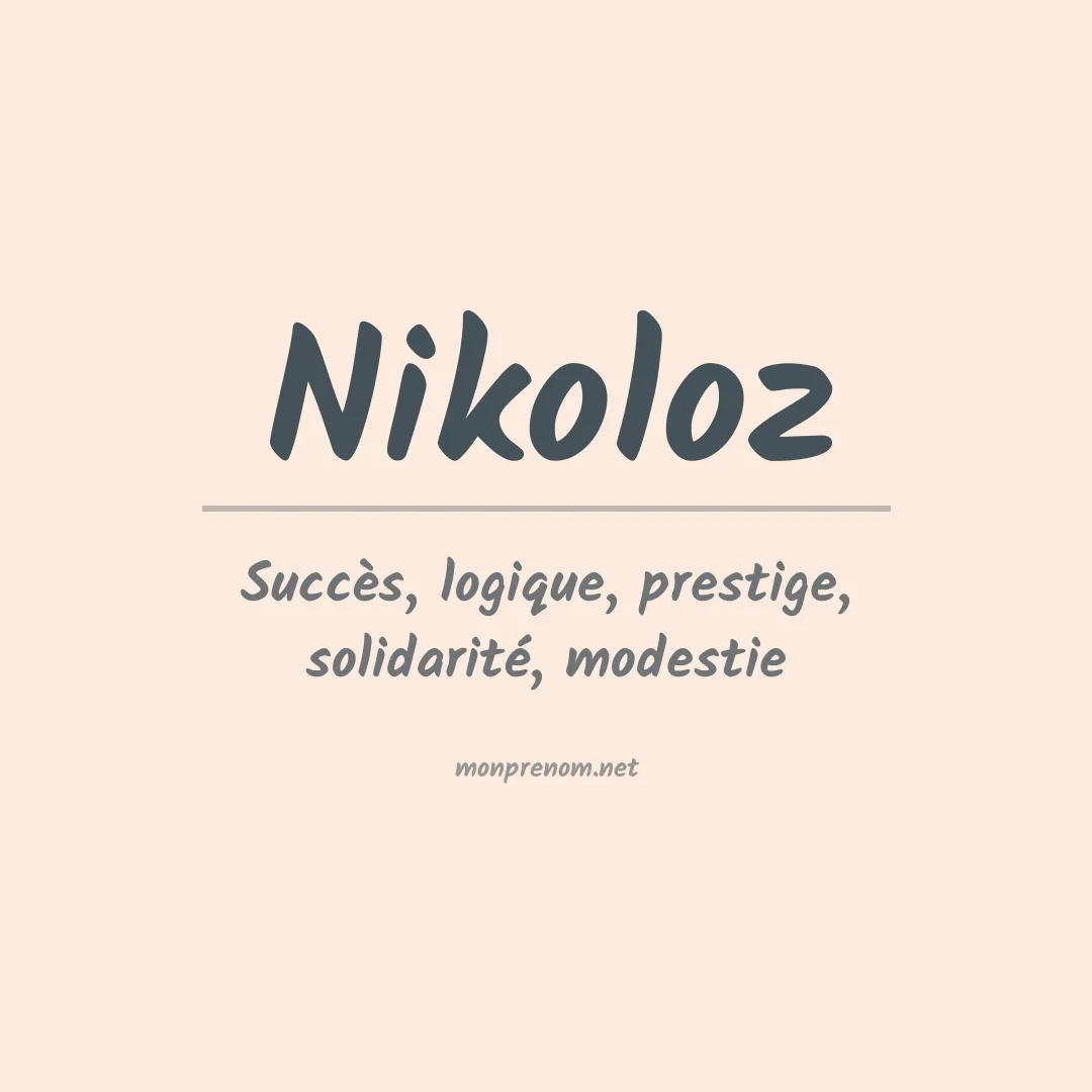 Signification du prénom Nikoloz