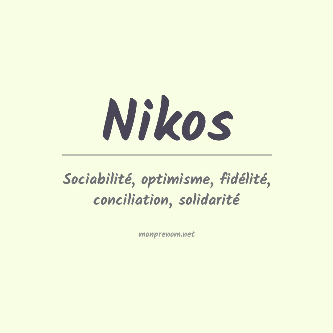 Signification du prénom Nikos