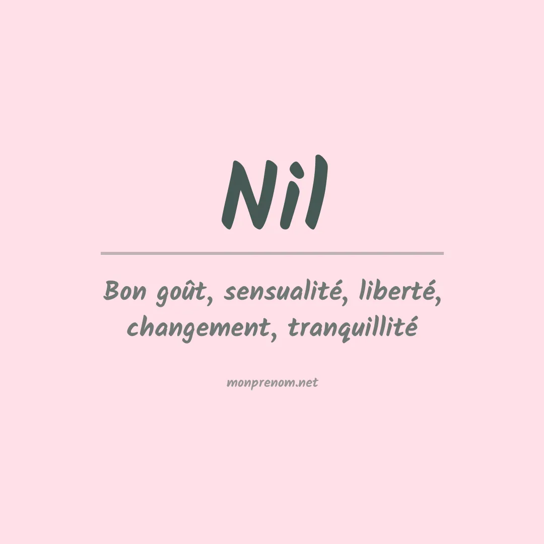 Prénom Nil