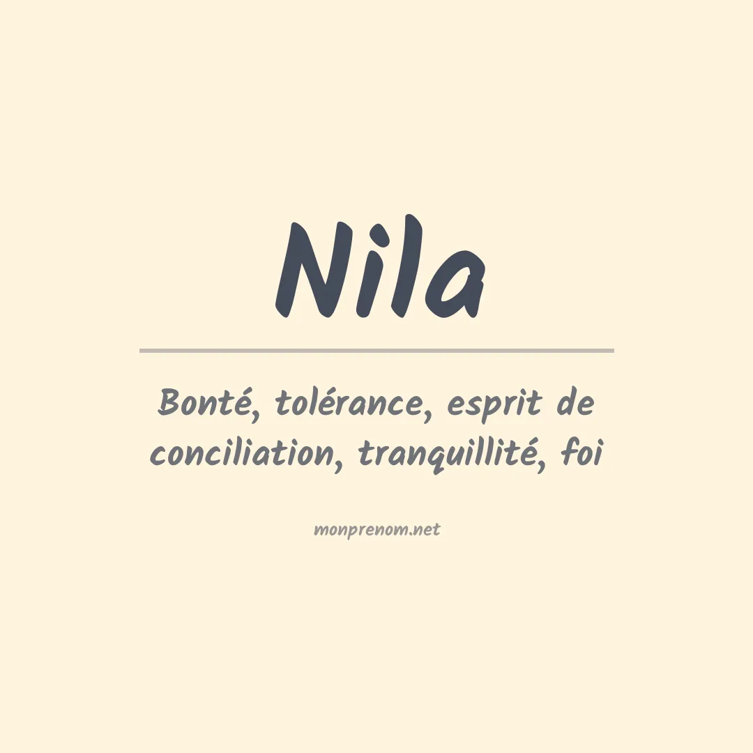 Signification du prénom Nila