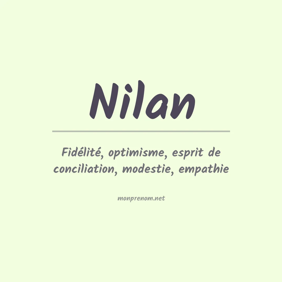 Prénom Nilan