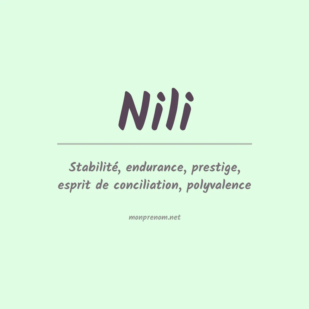 Signification du prénom Nili