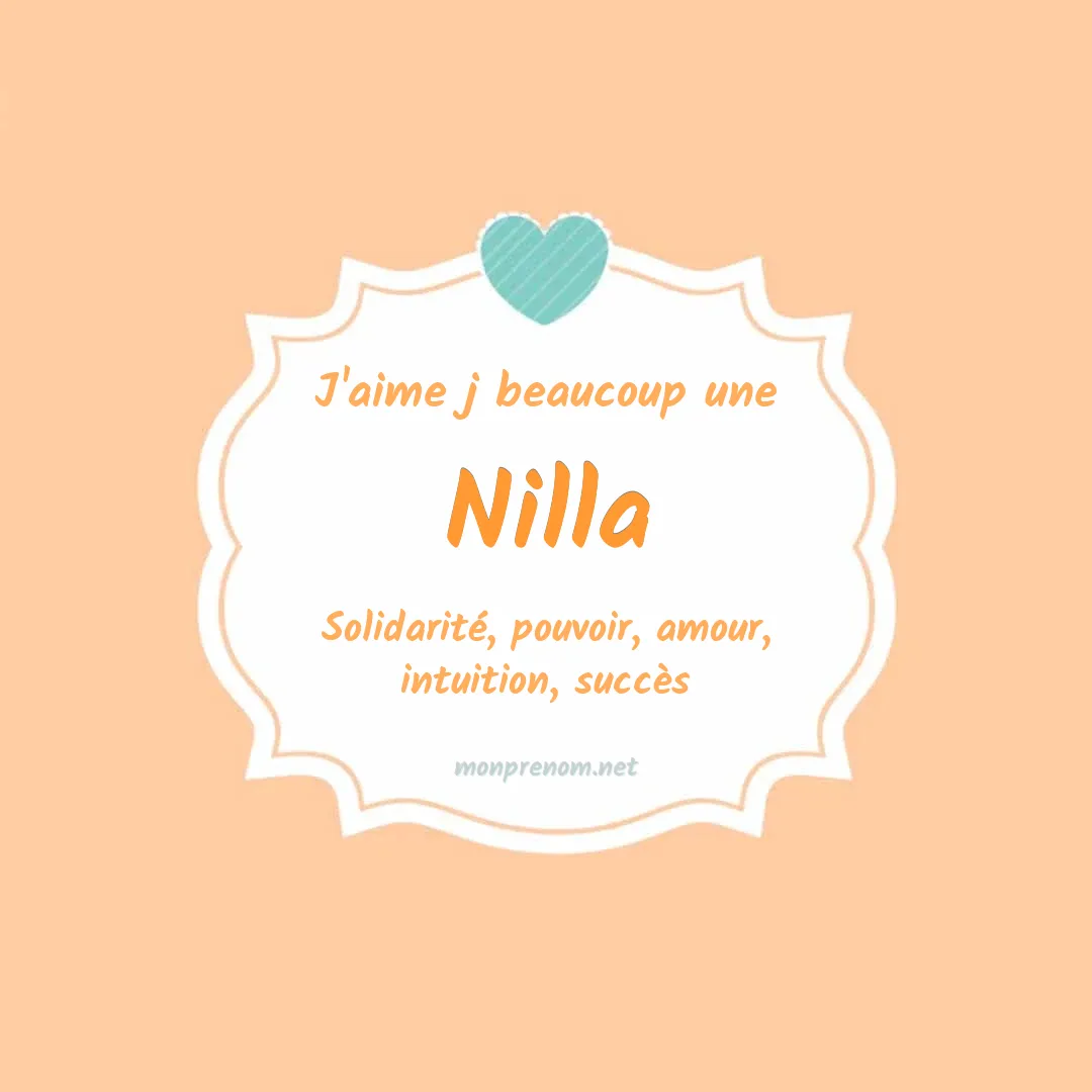 J'aime beaucoup Nilla