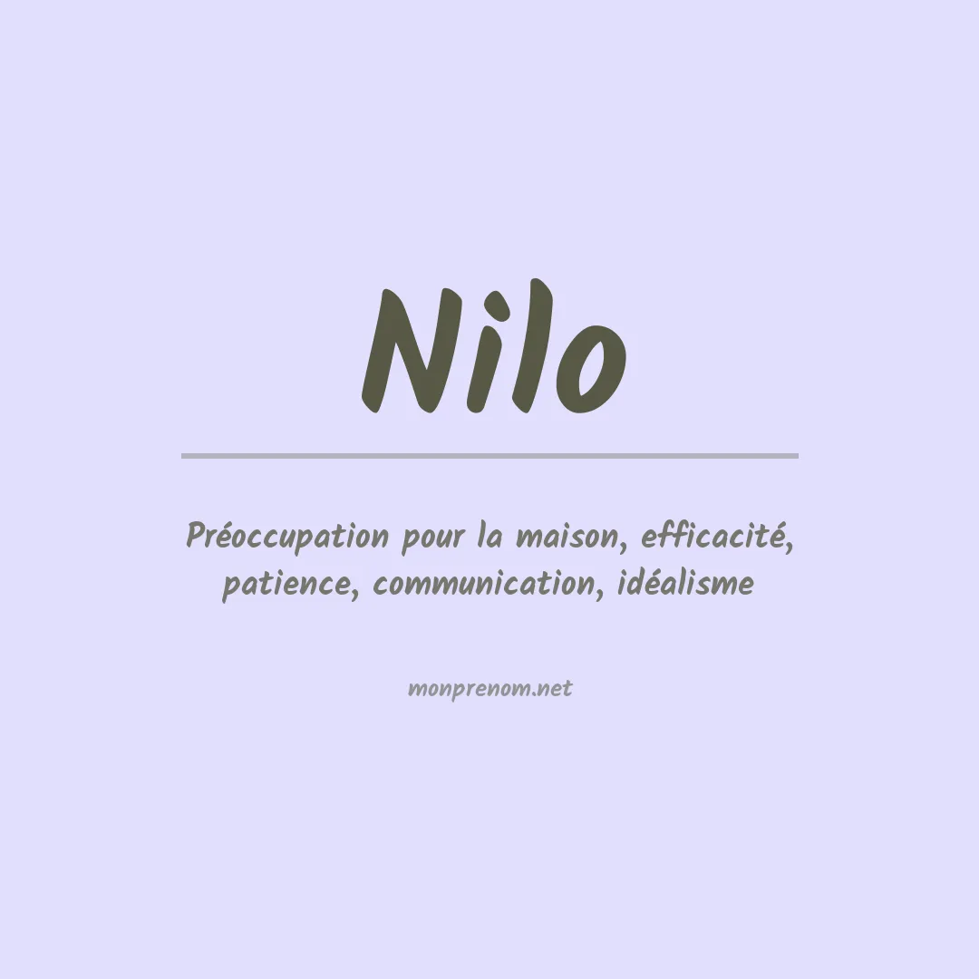 Prénom Nilo