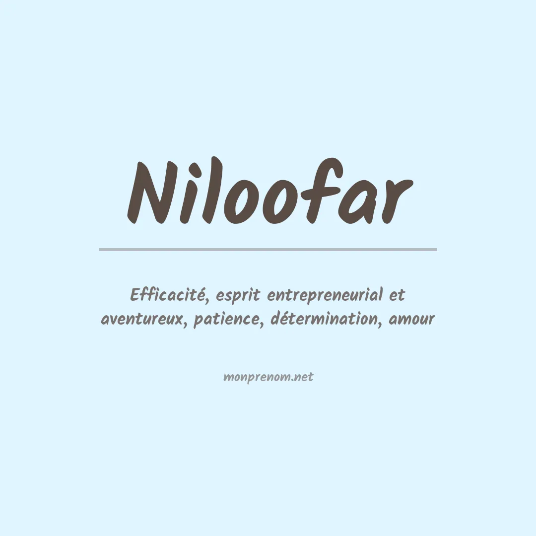 Signification du prénom Niloofar