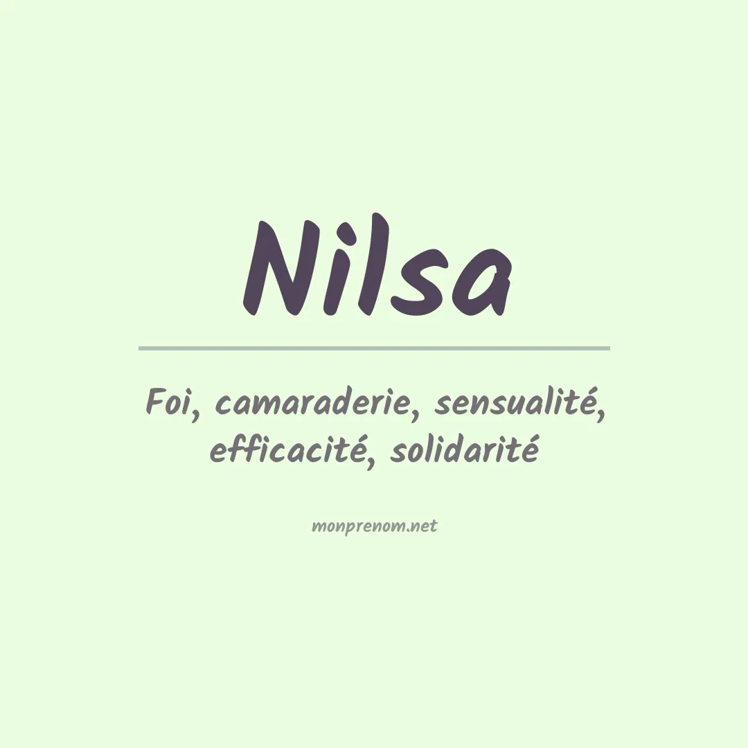 Prénom Nilsa