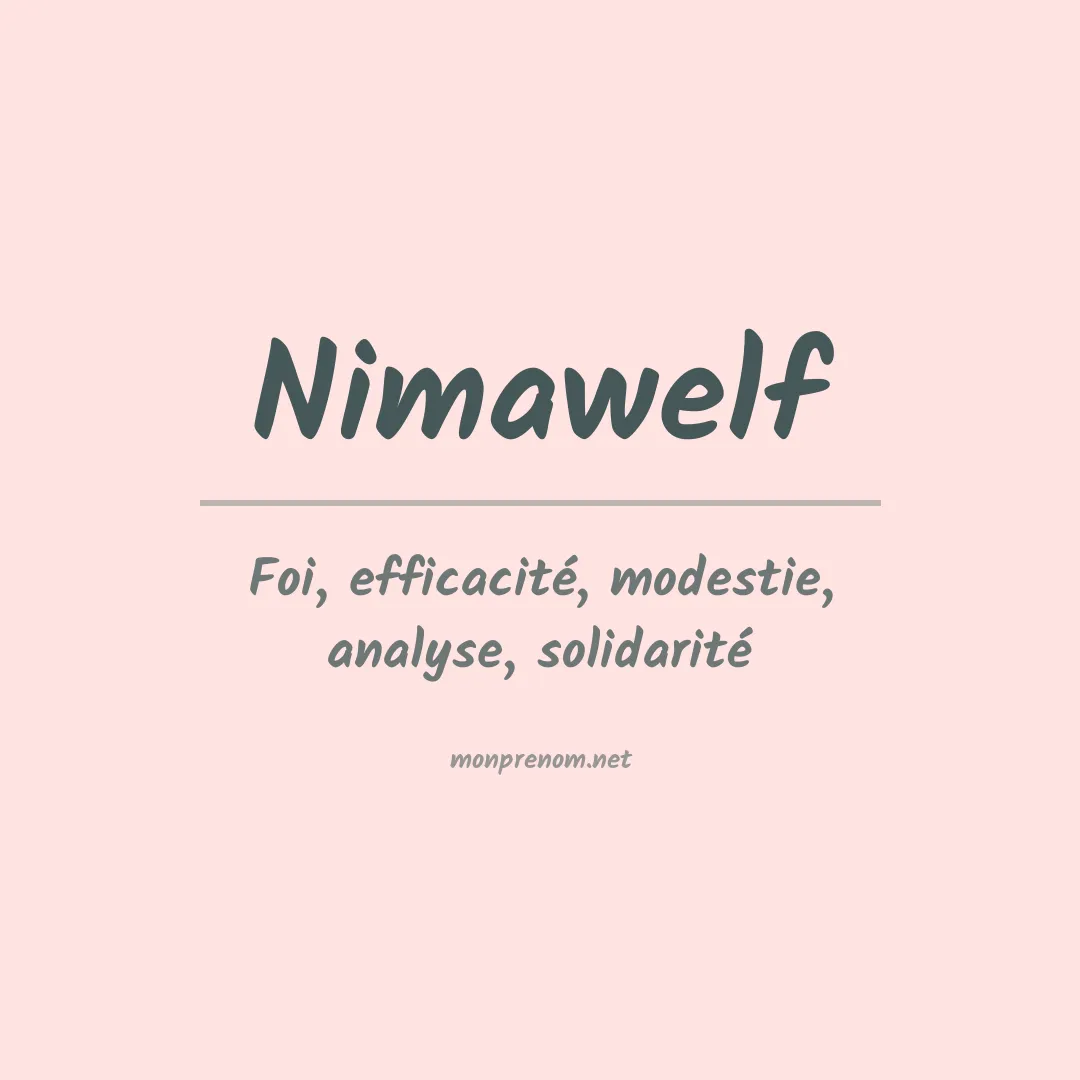 Signification du prénom Nimawelf