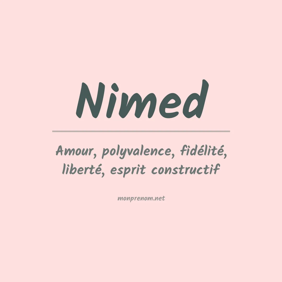 Signification du prénom Nimed