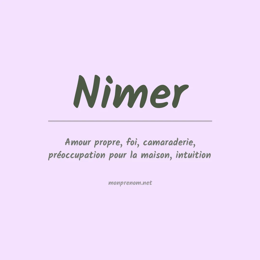 Signification du prénom Nimer