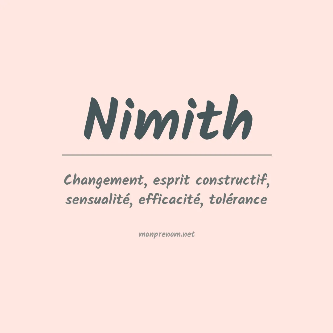 Signification du prénom Nimith