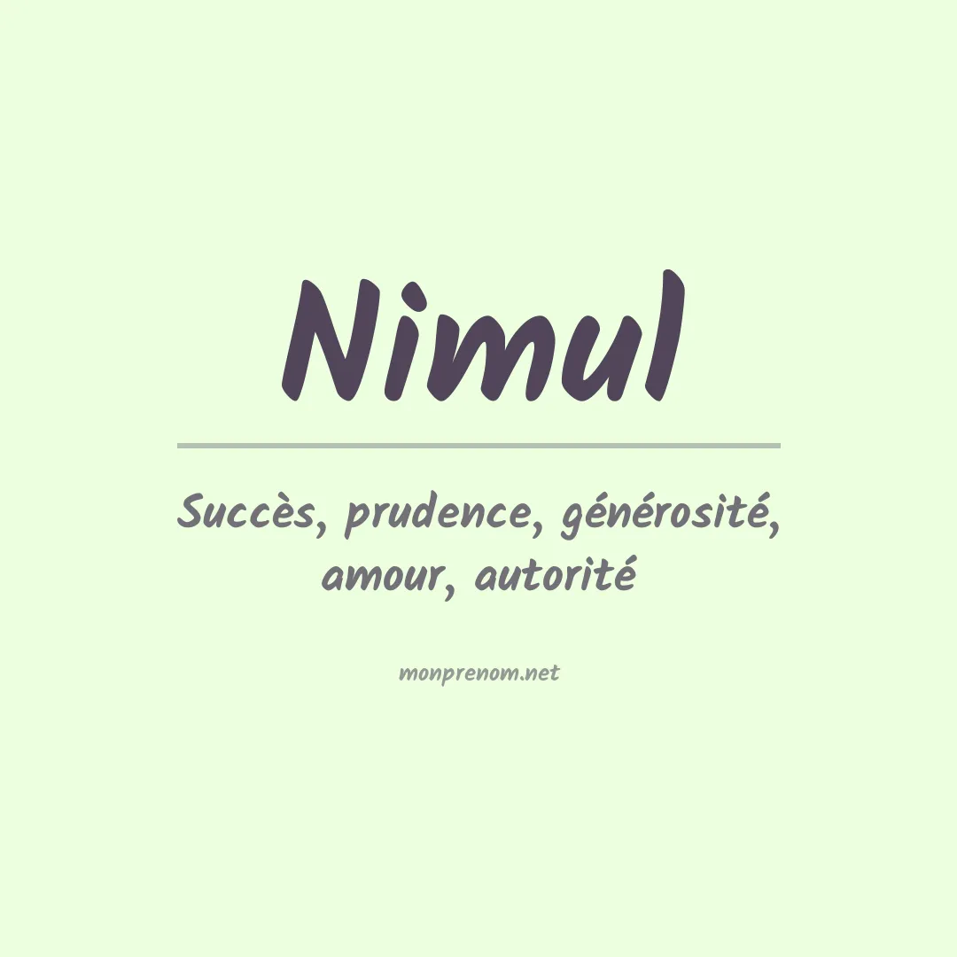 Prénom Nimul