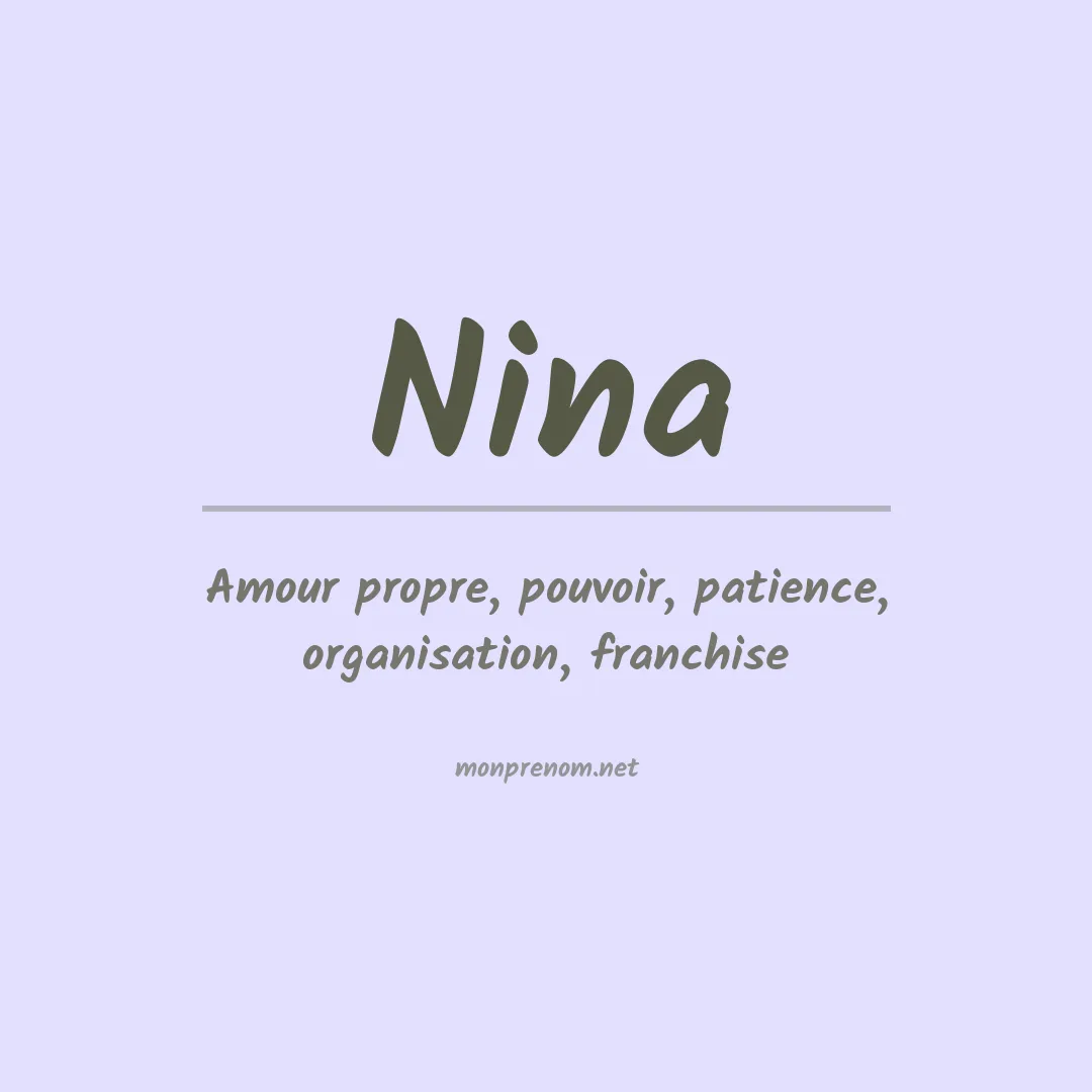 Signification du prénom Nina
