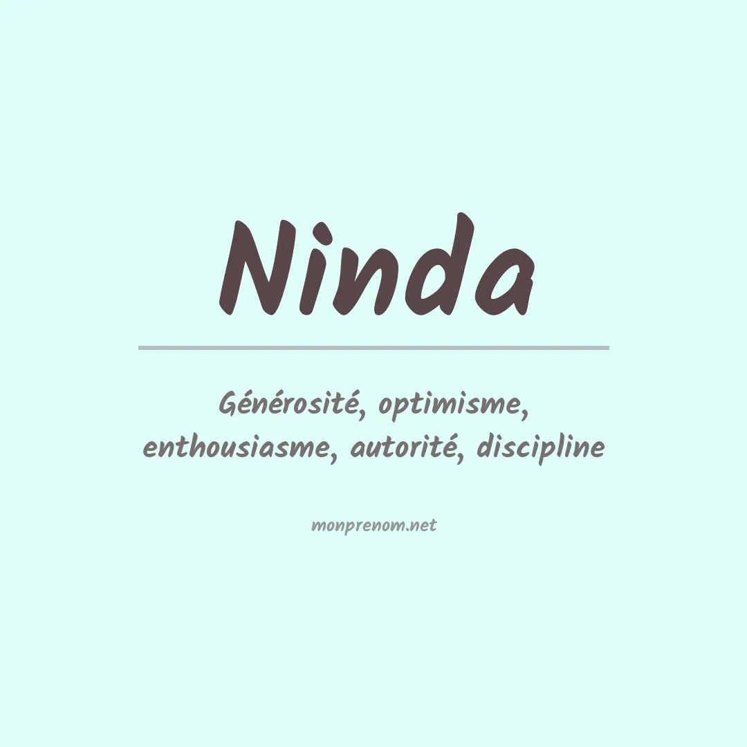 Signification du prénom Ninda