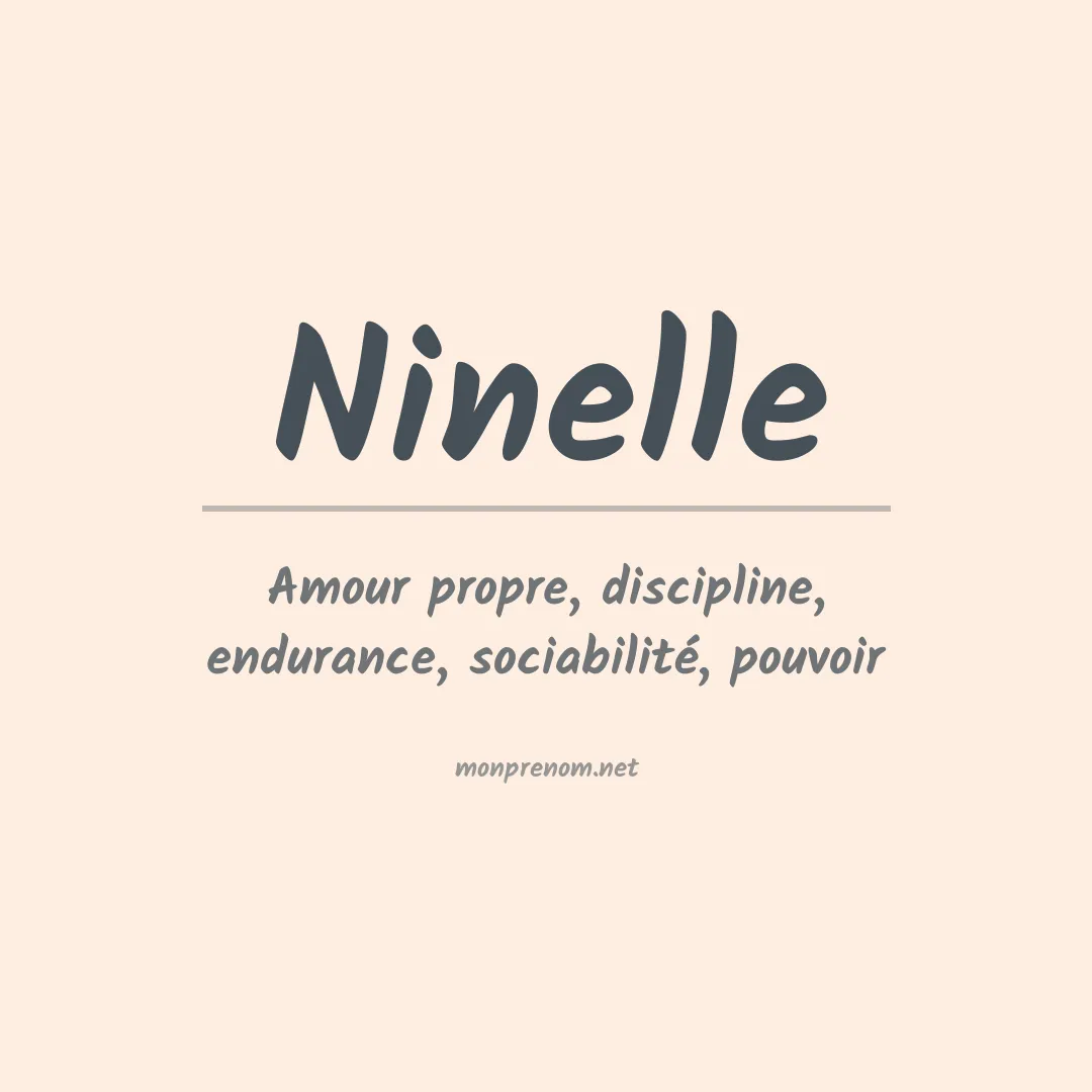 Signification du prénom Ninelle