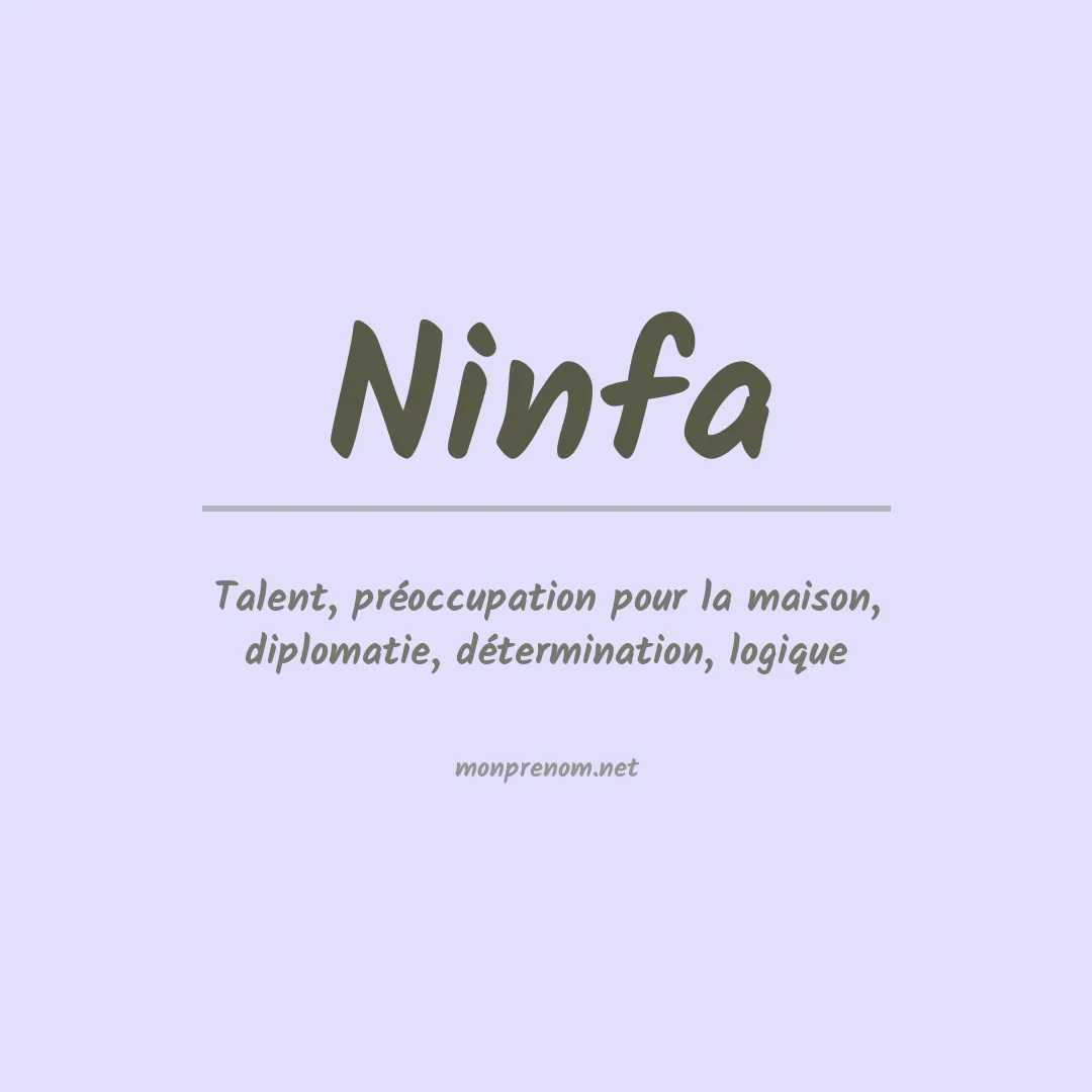 Signification du prénom Ninfa