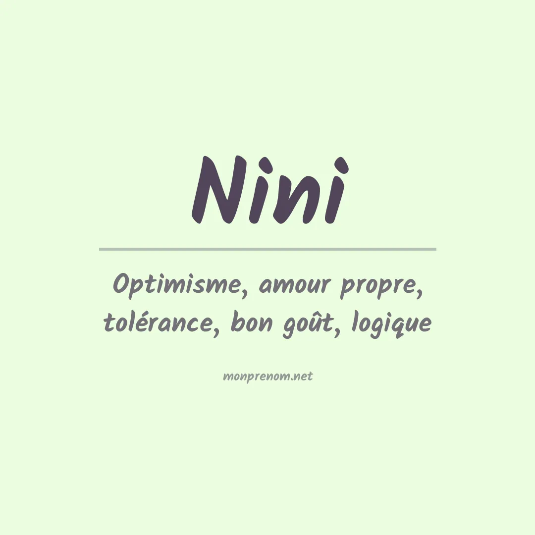 Prénom Nini