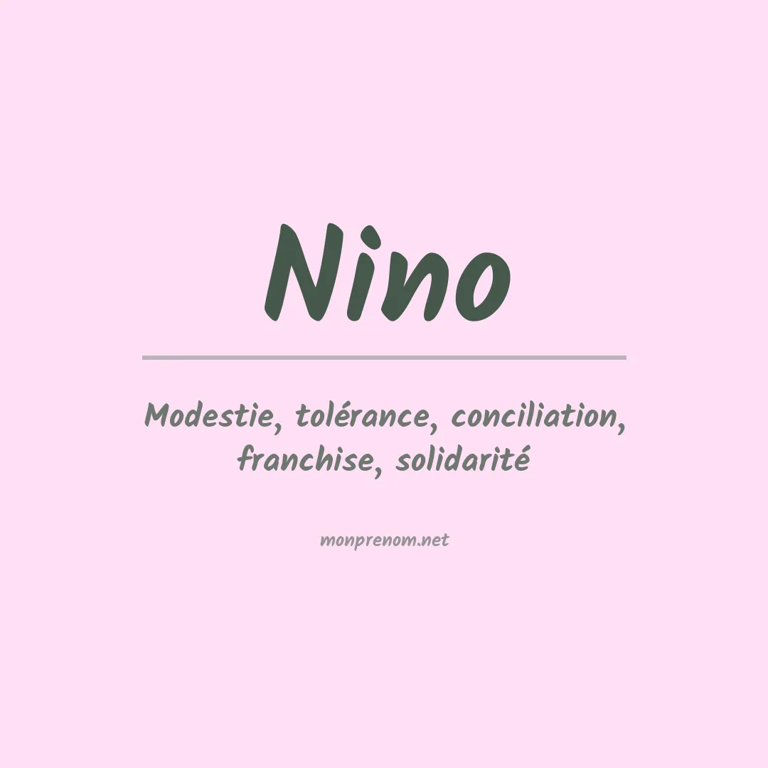 Prénom Nino