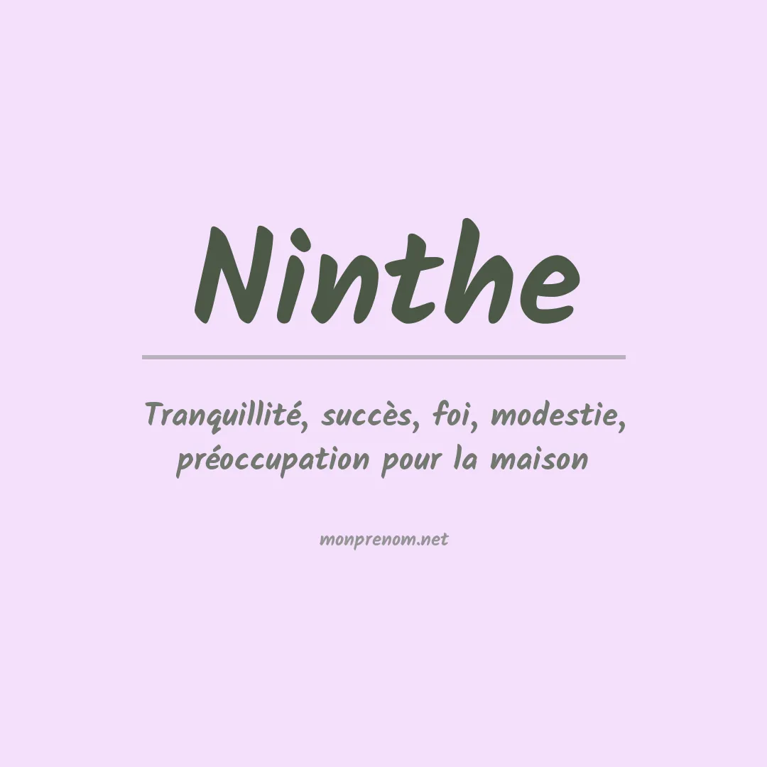 Signification du prénom Ninthe