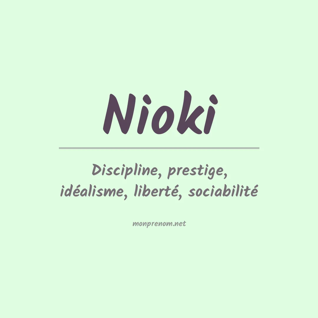 Signification du prénom Nioki