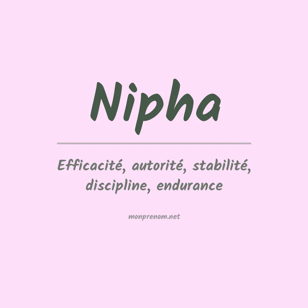 Signification du prénom Nipha