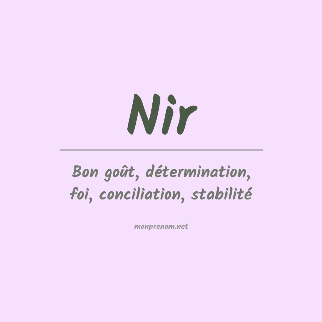 Prénom Nir