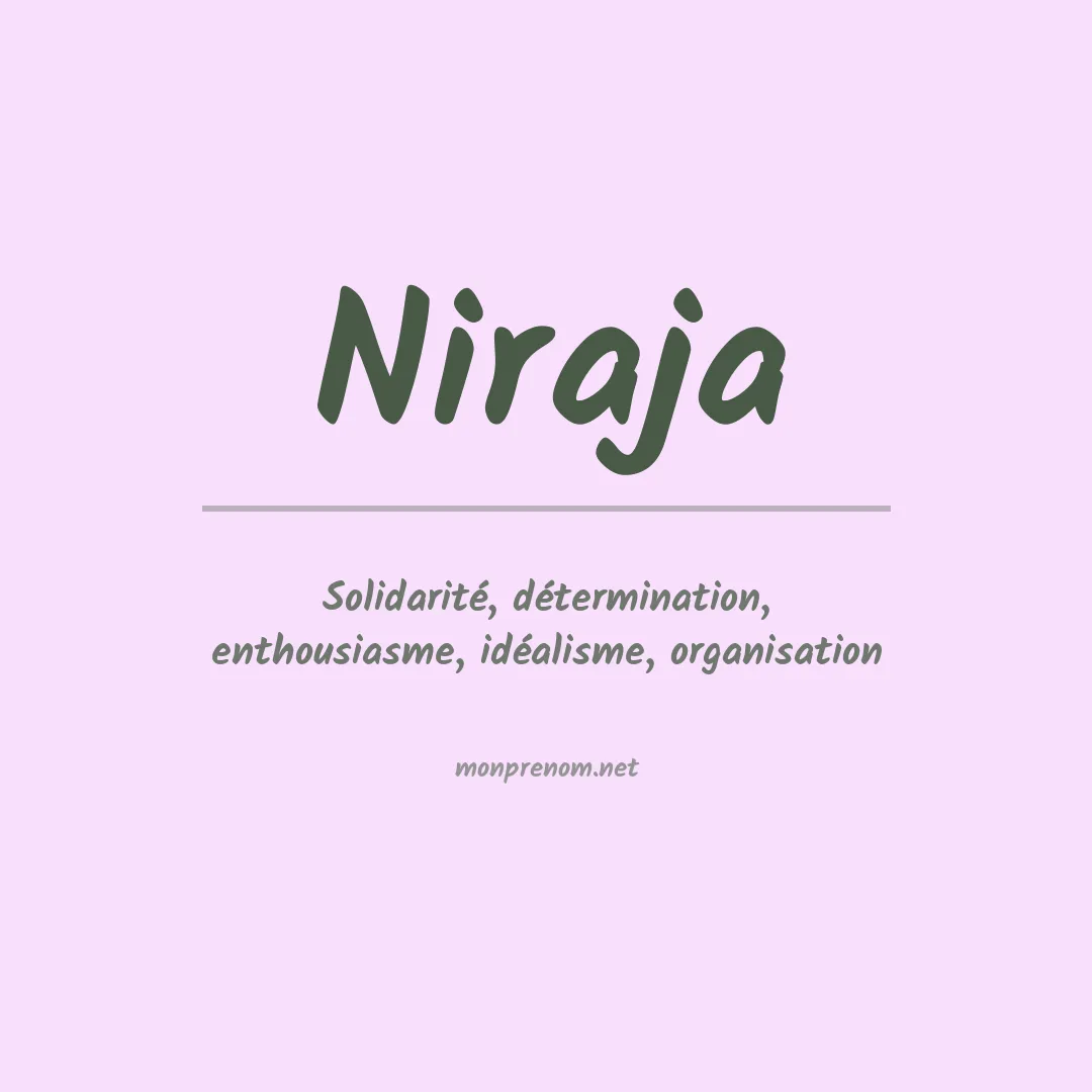 Signification du prénom Niraja