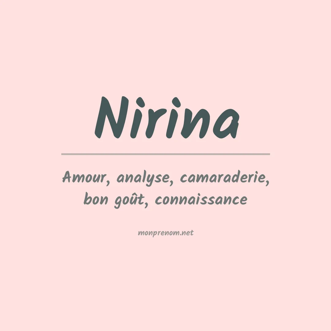 Prénom Nirina