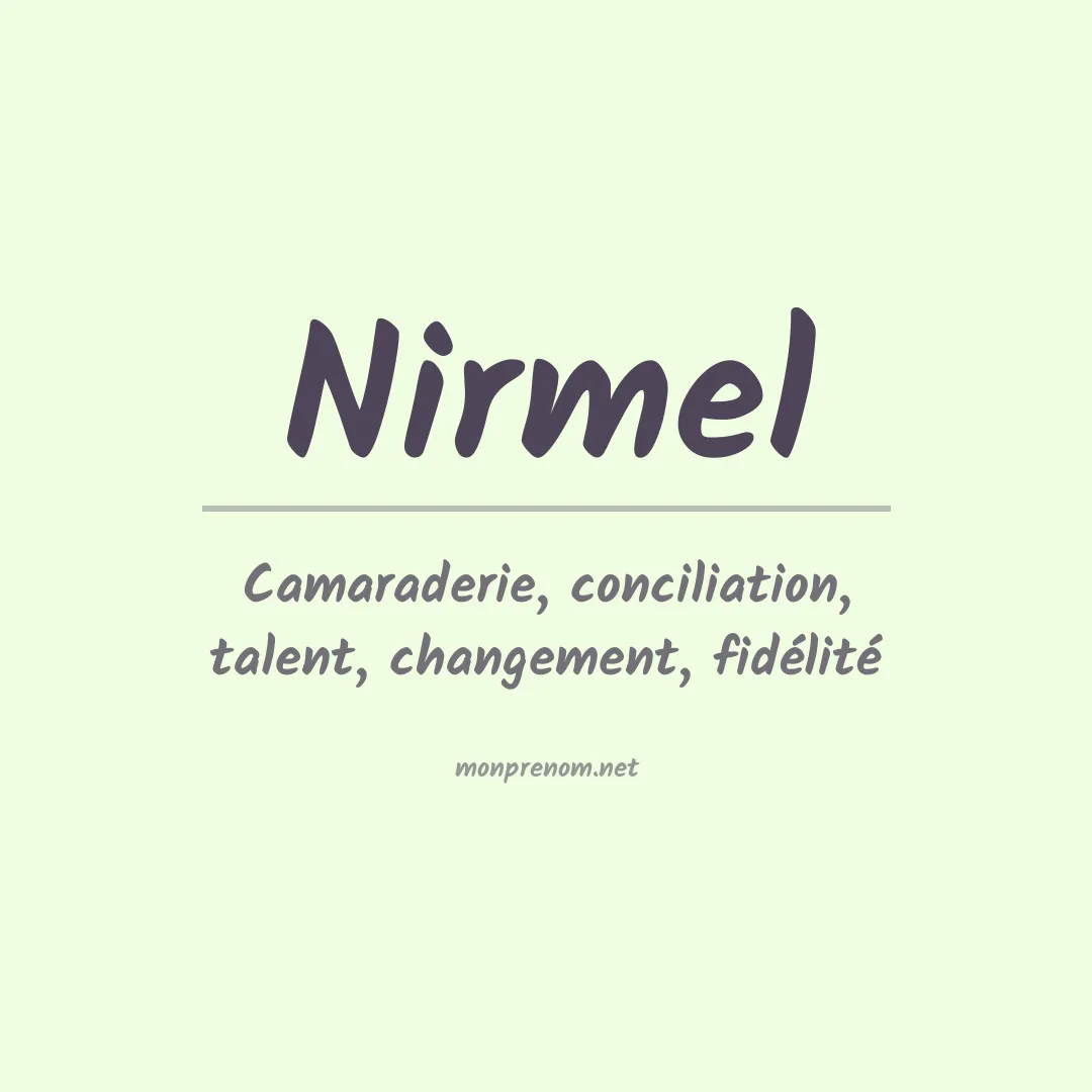 Prénom Nirmel