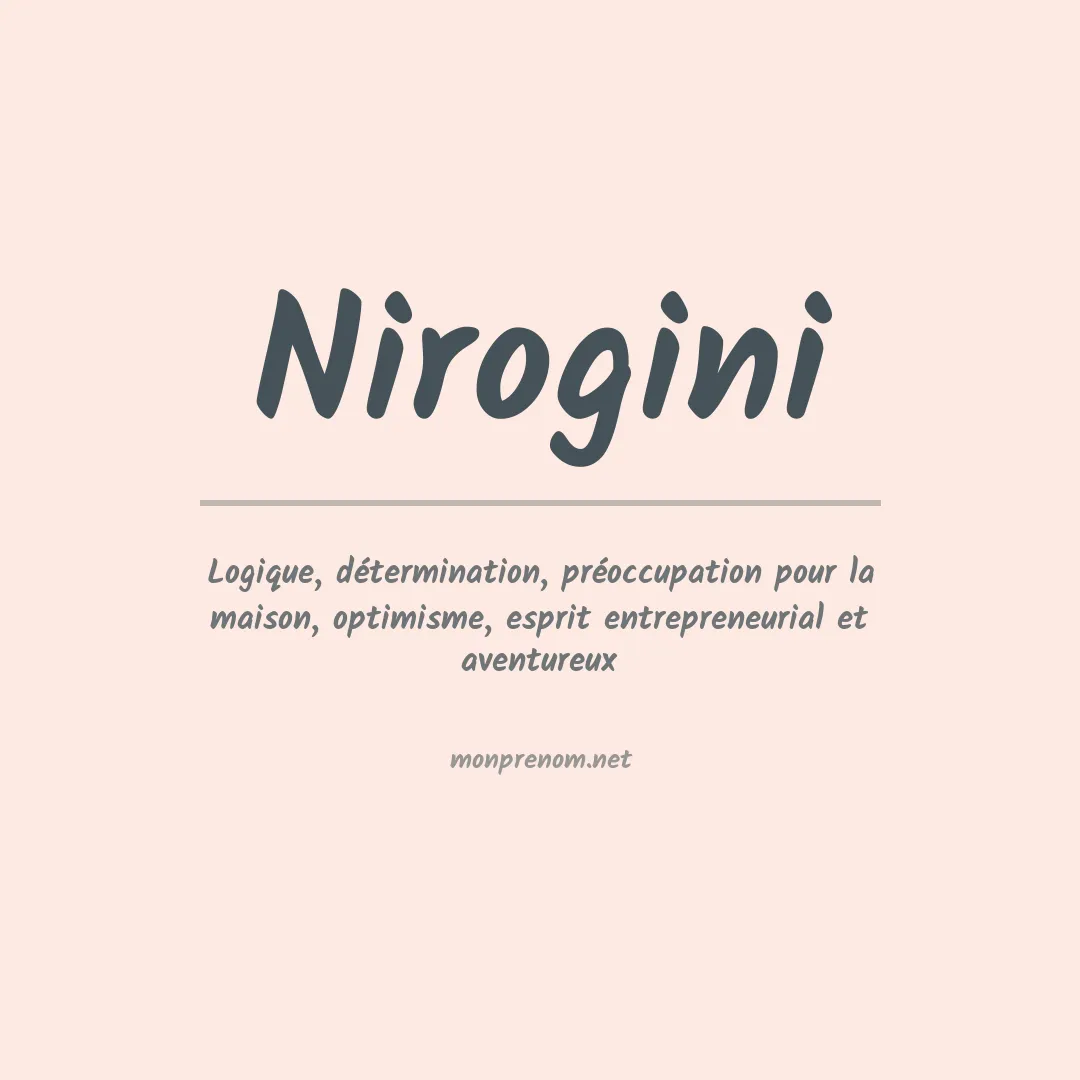 Signification du prénom Nirogini