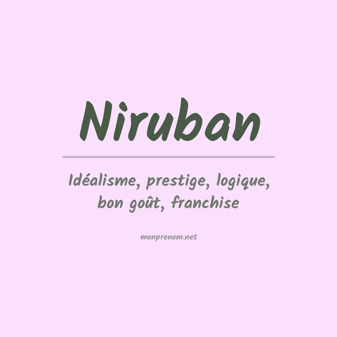 Signification du prénom Niruban