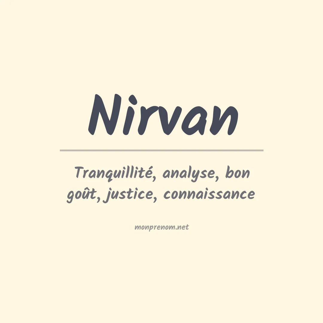 Signification du prénom Nirvan