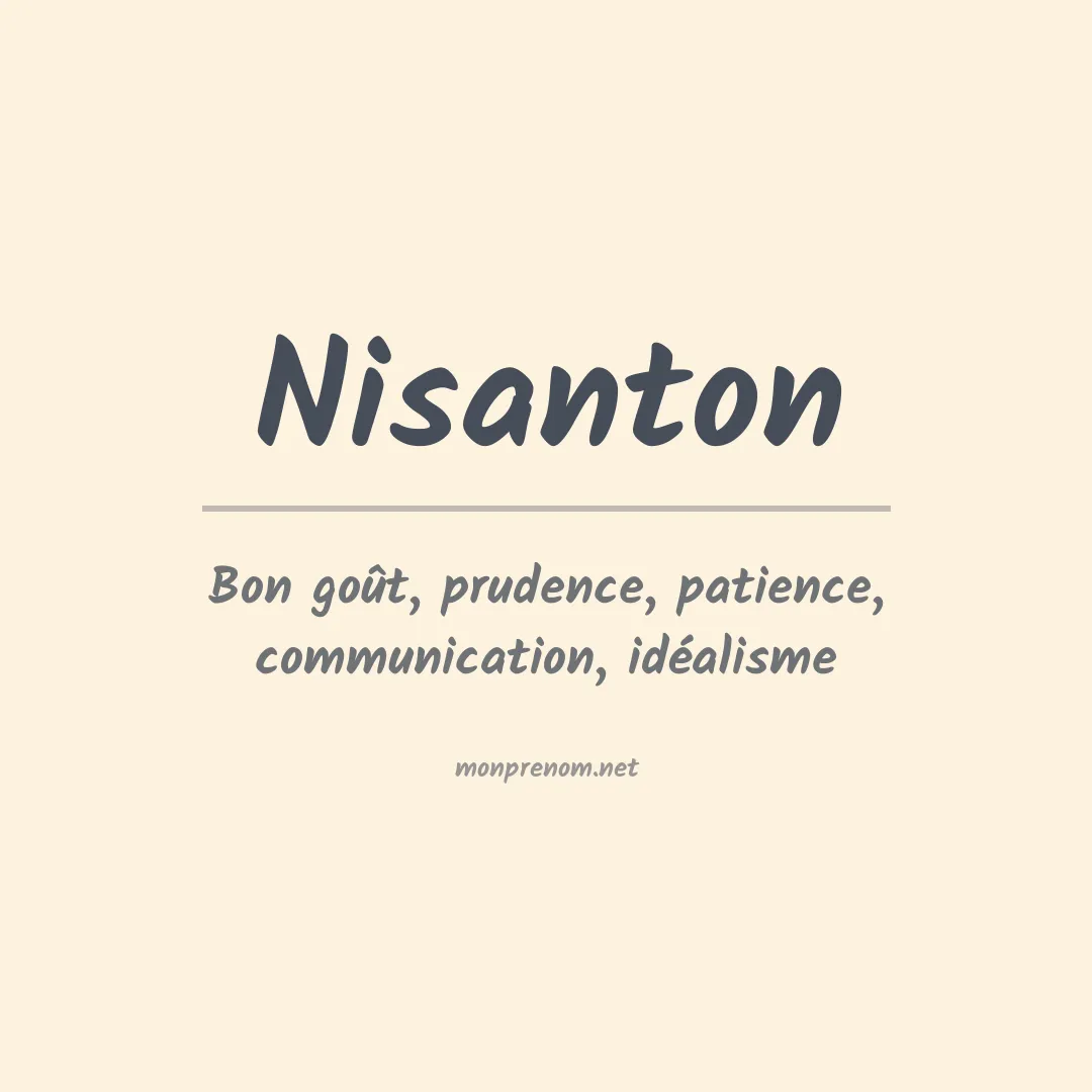 Signification du prénom Nisanton