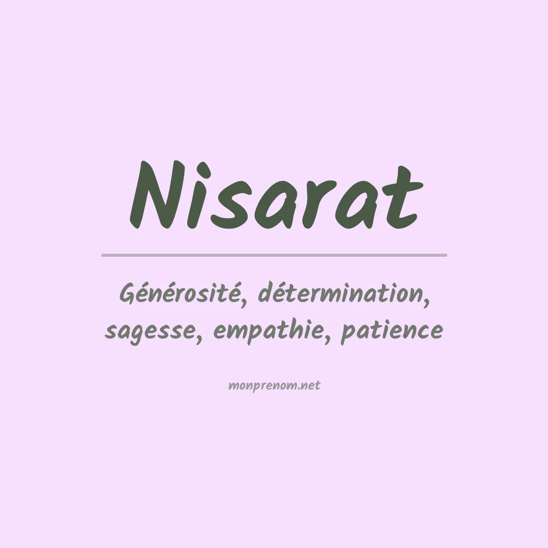 Prénom Nisarat