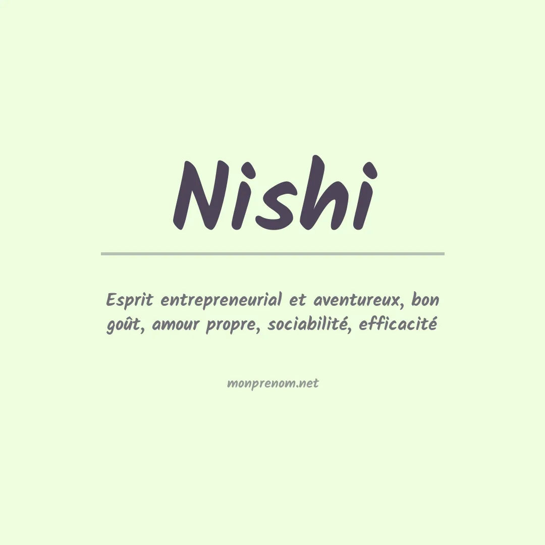 Prénom Nishi