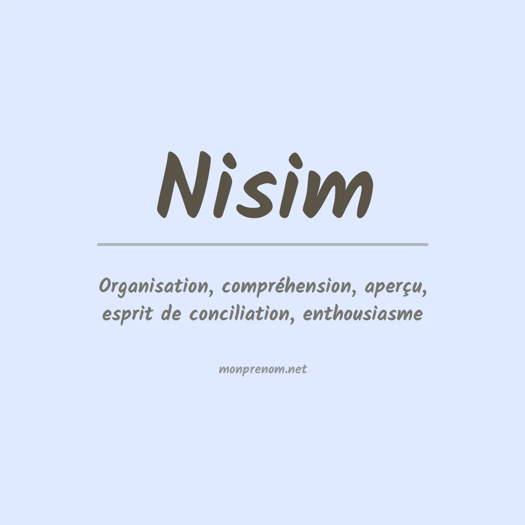 Signification du prénom Nisim