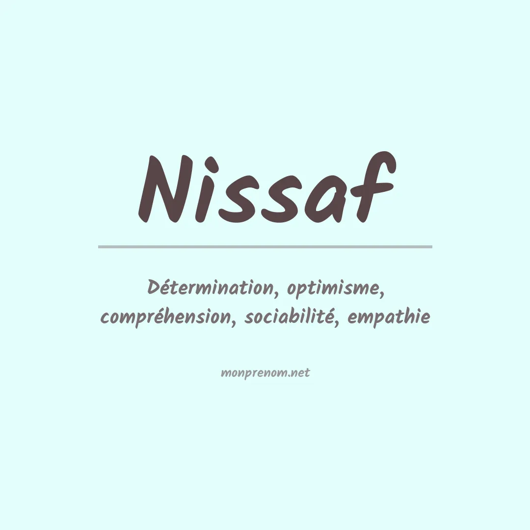 Signification du prénom Nissaf
