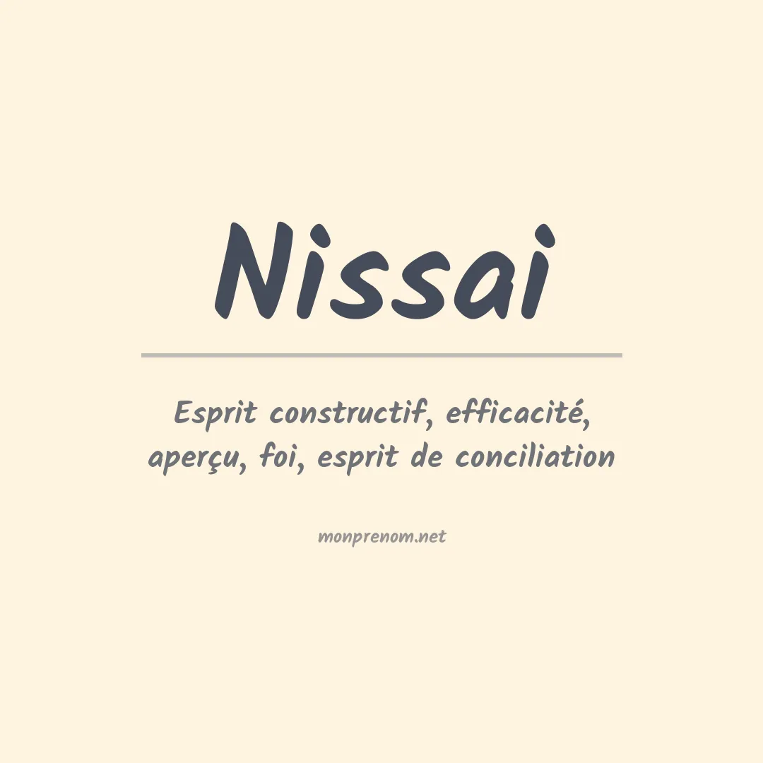 Signification du prénom Nissai