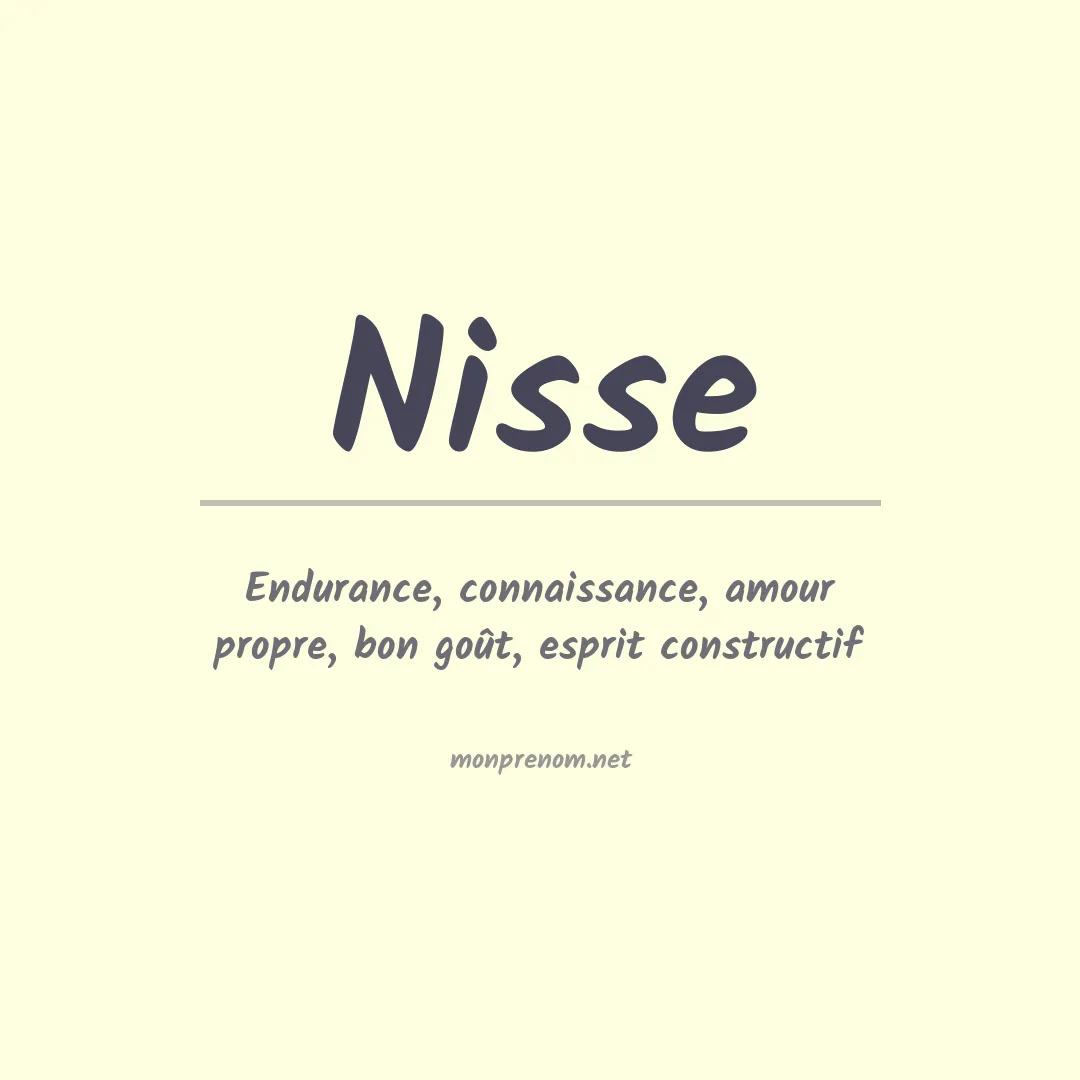 Signification du prénom Nisse