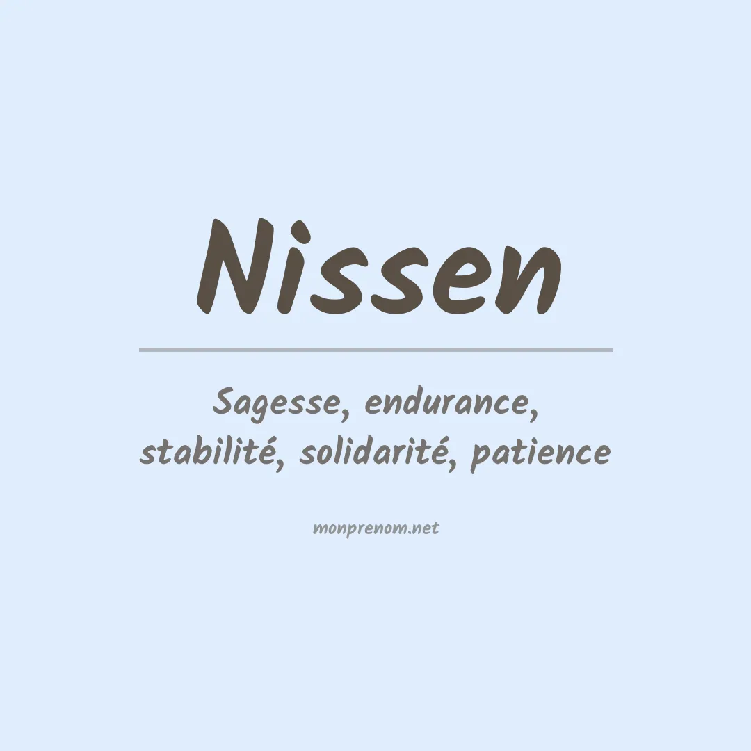 Prénom Nissen