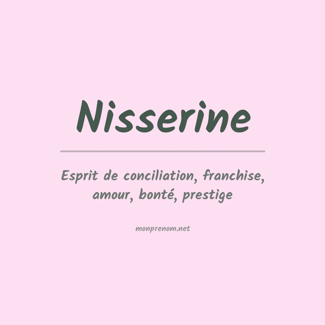 Prénom Nisserine