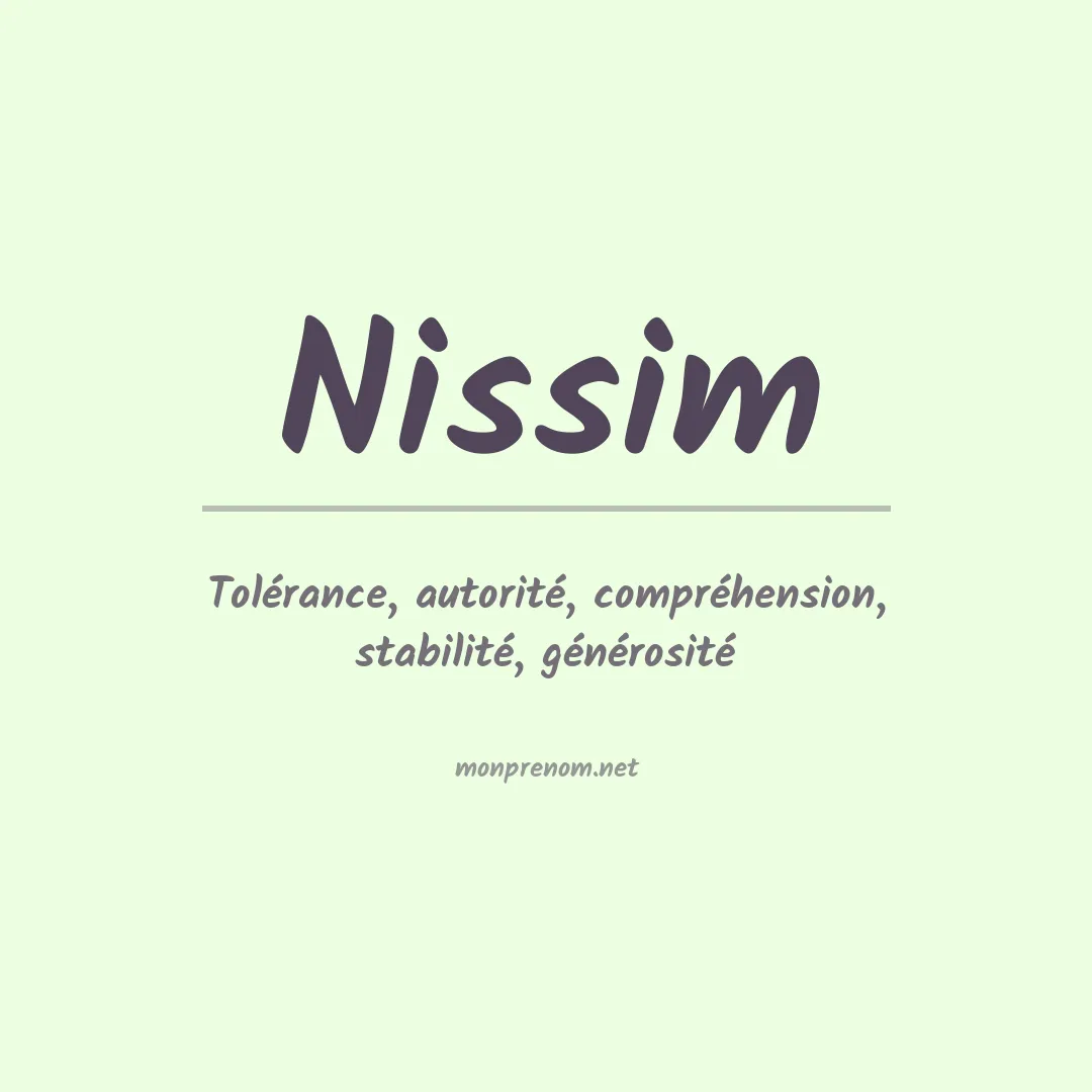 Prénom Nissim