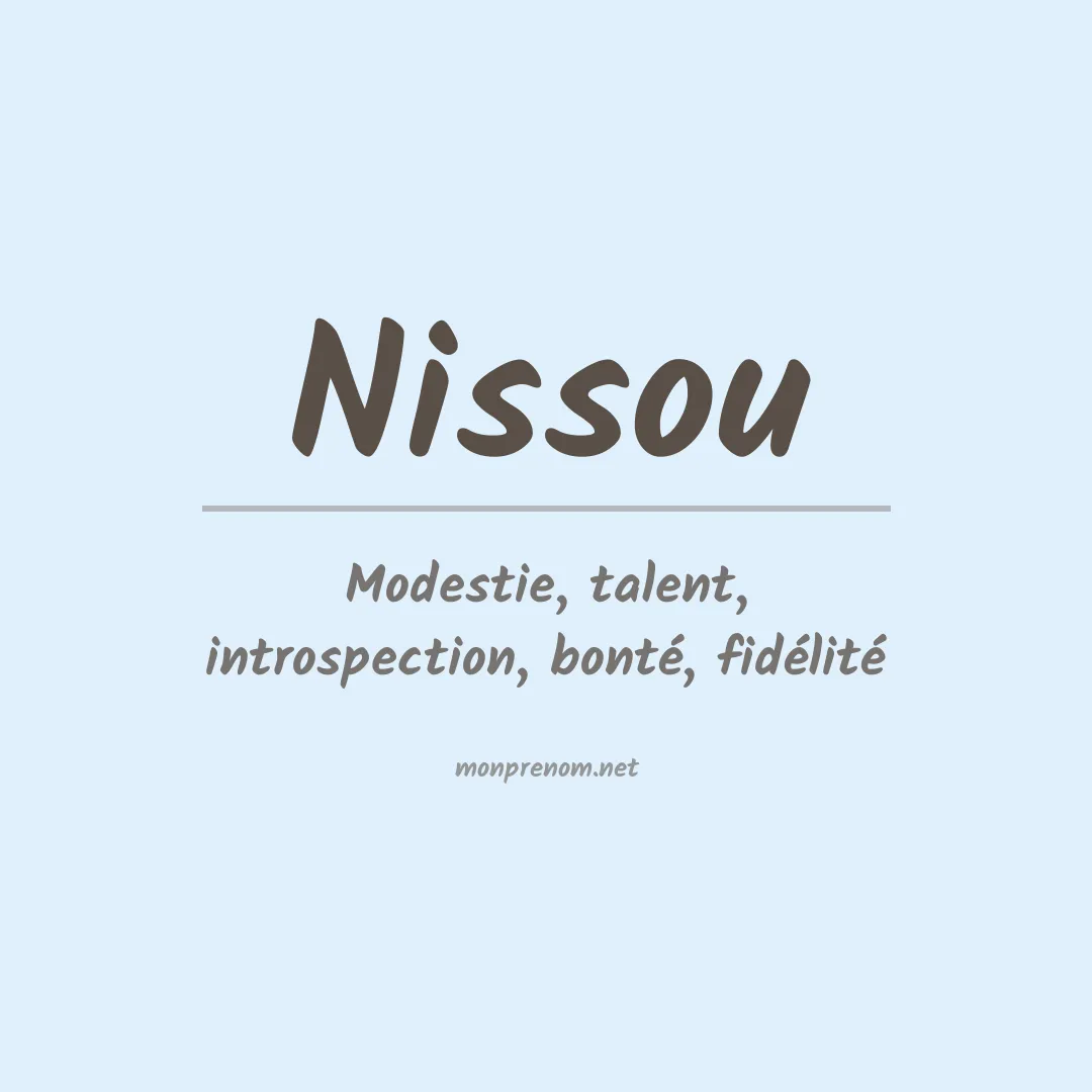 Signification du prénom Nissou